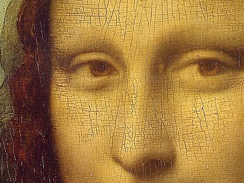 Detail of the Mona Lisa's eyes