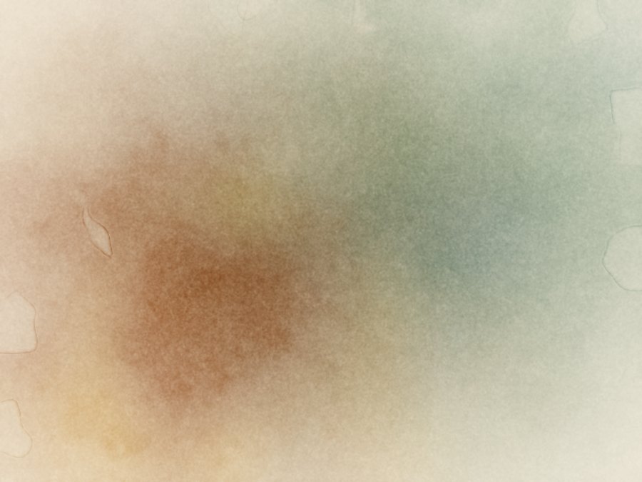 Two washes, ochre and green, melting into each other without an edge
